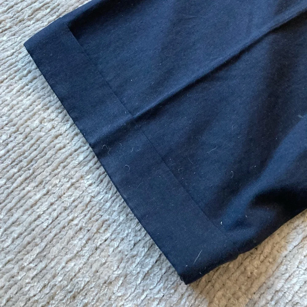 Ermenegildo Zegna Navy Dress Pants Cuffed Straight Leg Cotton‎ Size 54